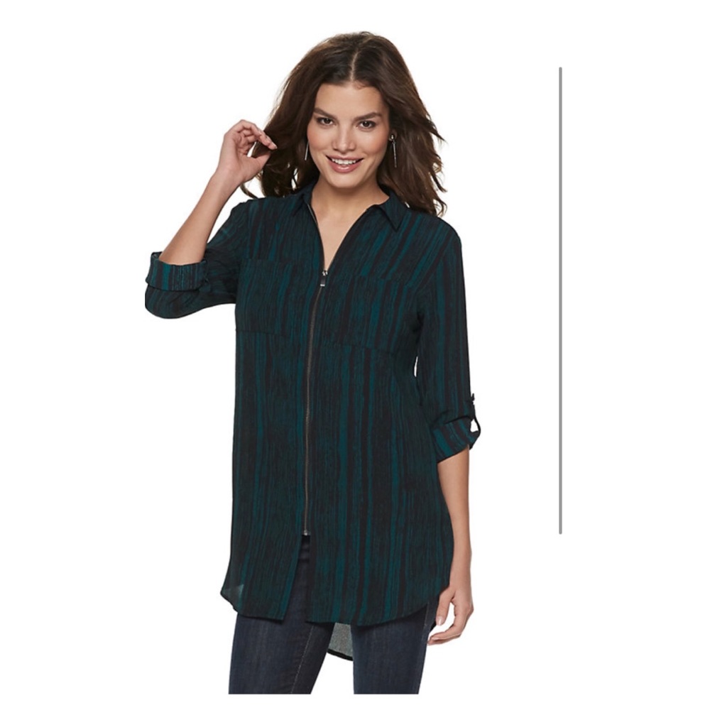 Rock & Republic Zip hi- lo Tunic XL